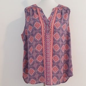 Violet + Claire  Sleeveless BLouse Top Sz 2X -A3